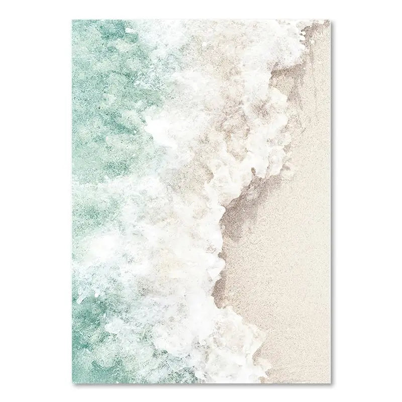 Nordic Abstract Sand Waves Gold Palm Posters Green Marble Line Coral Wall Art Print Canvas Painting Pictures Living Room Decor