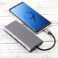 Frendorf | 11 in 1 VGA + LAN Port + 4 x USB 3.0 + SD / TF Karte + HDMI + Audio Port + USB-C / Type-C Weiblich zu USB-C / Type-C HUB Adapter (Dunkelgrau)