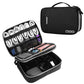Frendorf | Multifunktionale Kopfhörer-Lade-Datenkabel-Aufbewahrungstasche Tragbares Power Pack, Größe: L, 25 x 18 x 7 cm (Schwarz)