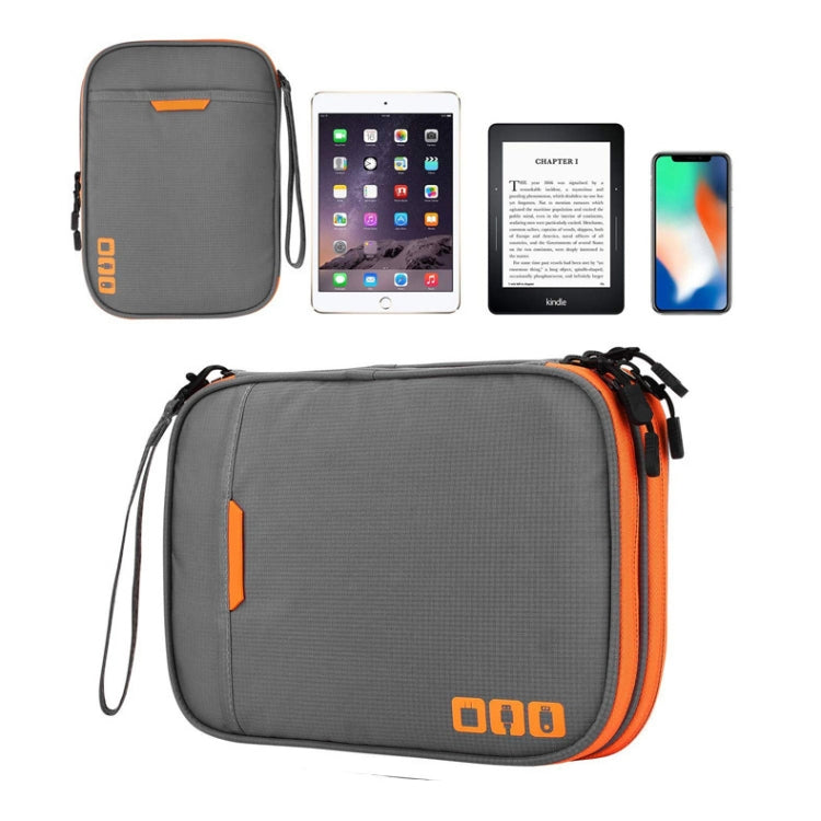 Frendorf | Multifunktionale Kopfhörer-Lade-Datenkabel-Aufbewahrungstasche tragbares Power-Pack, Größe:M, 25 x 18 x 5cm (Schwarz)