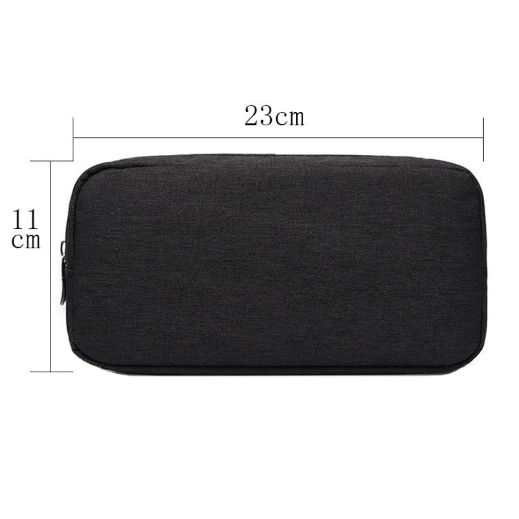 Frendorf | Multifunktionale Kopfhörer-Lade-Datenkabel-Aufbewahrungstasche Power Pack, Größe: L, 23 x 11,5 x 5,5 cm (Schwarz)