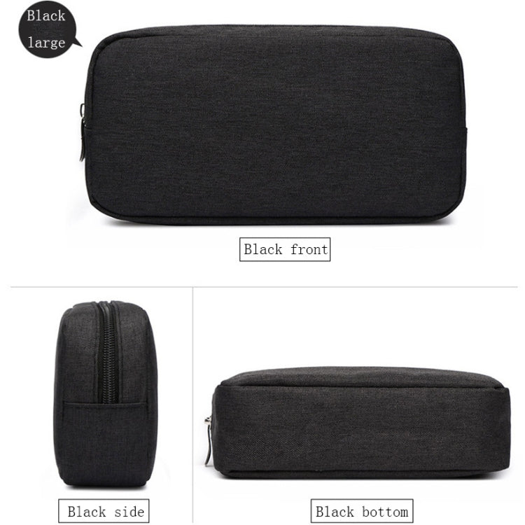 Frendorf | Multifunktionale Kopfhörer-Lade-Datenkabel-Aufbewahrungstasche Power Pack, Größe: L, 23 x 11,5 x 5,5 cm (Schwarz)