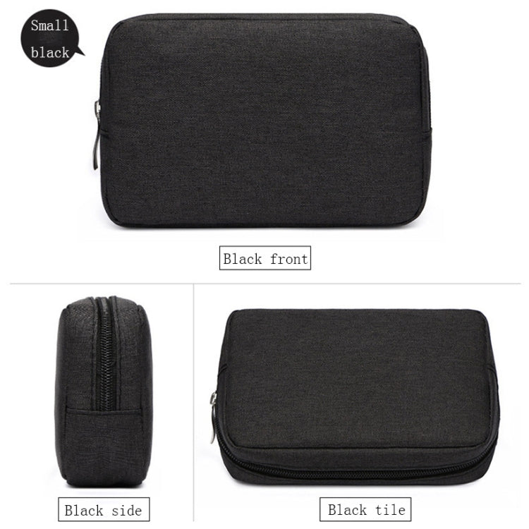 Frendorf | Multifunktionale Kopfhörer-Lade-Datenkabel-Aufbewahrungstasche Power Pack, Größe: S, 17 x 11,5 x 5,5 cm (Schwarz)