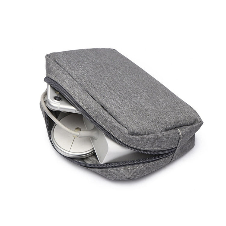 Frendorf | Multifunktionale Kopfhörer-Lade-Datenkabel-Aufbewahrungstasche Power Pack, Größe: S, 17 x 11,5 x 5,5 cm (Grau)