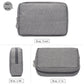 Frendorf | Multifunktionale Kopfhörer-Lade-Datenkabel-Aufbewahrungstasche Power Pack, Größe: S, 17 x 11,5 x 5,5 cm (Grau)