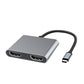 Frendorf | 2 in 1 Multifunktion USB-C / Typ-C zu Dual HDMI HUB Dockingstation (Grau)