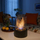 FlameWave Moderne Tragbare Feuerstelle | Stilvolle Atmosphärefeuerstelle für Innen und Außen
