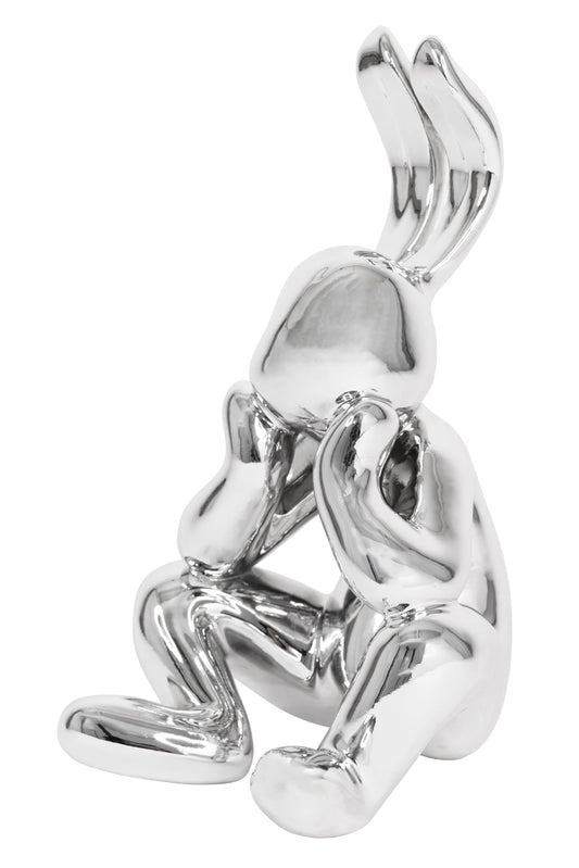 Sitzender Chrome Hase
