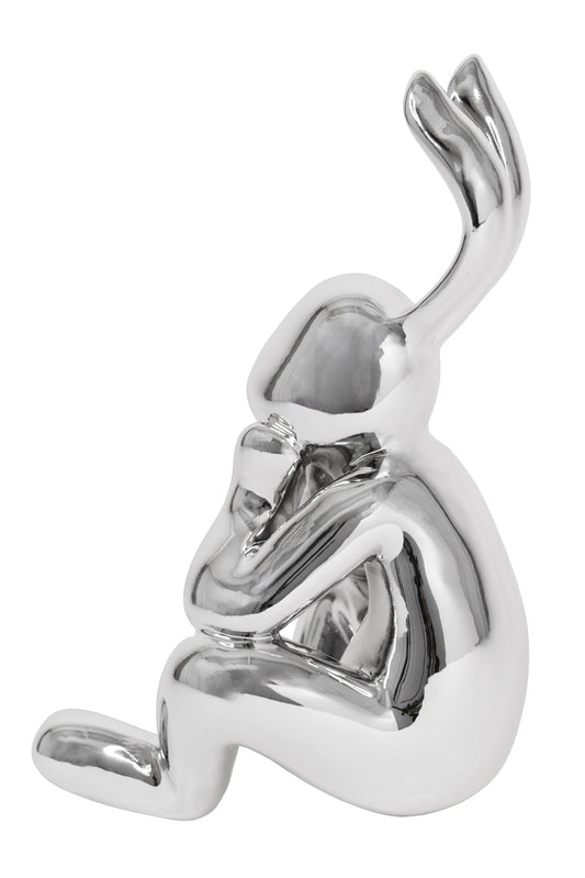 Sitzender Chrome Hase