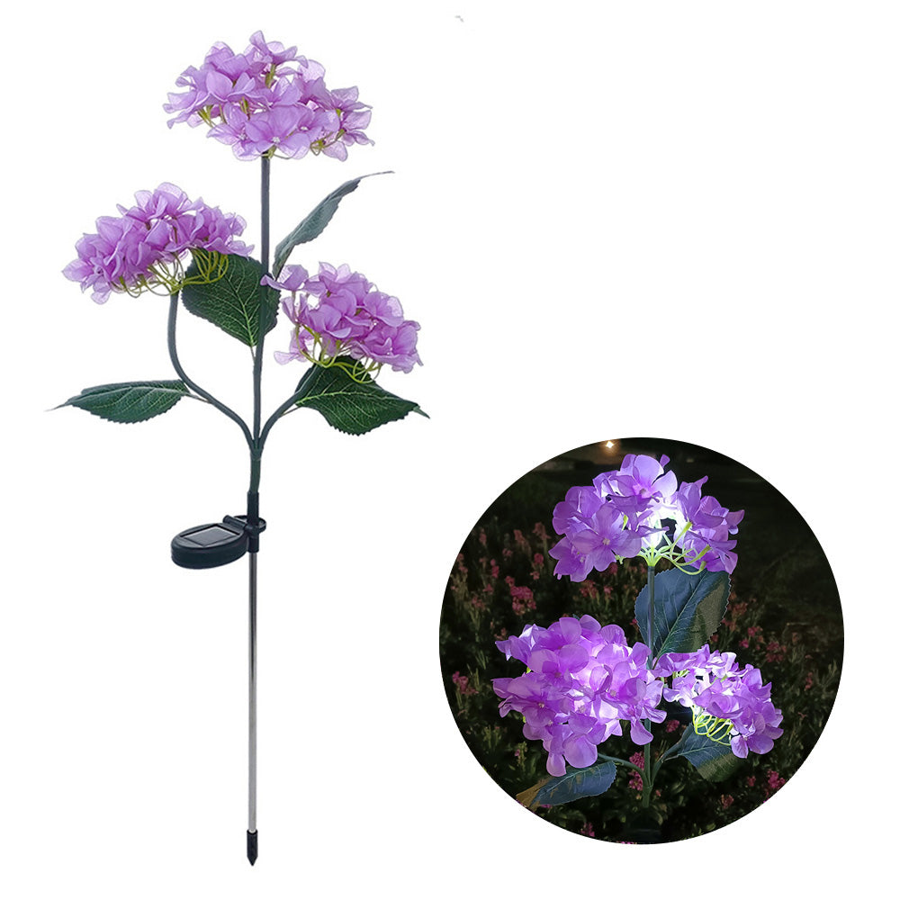 Royaleva Solar-Hortensien-Gartenlichter - Lebendige LED-Blumenstecker für die Außendekoration
