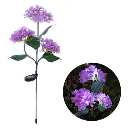 Royaleva Solar-Hortensien-Gartenlichter - Lebendige LED-Blumenstecker für die Außendekoration