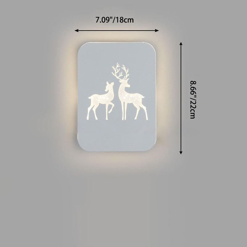 Zeitgenössische kreative Acryl Reh Eisen LED Wandleuchte Lampe für Schlafzimmer