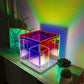 Frendorf | CubeLumin RGB LED Tischlampe | Modernes Design | Rubik’s Cube Optik | Farbwechsel | Deko-Licht