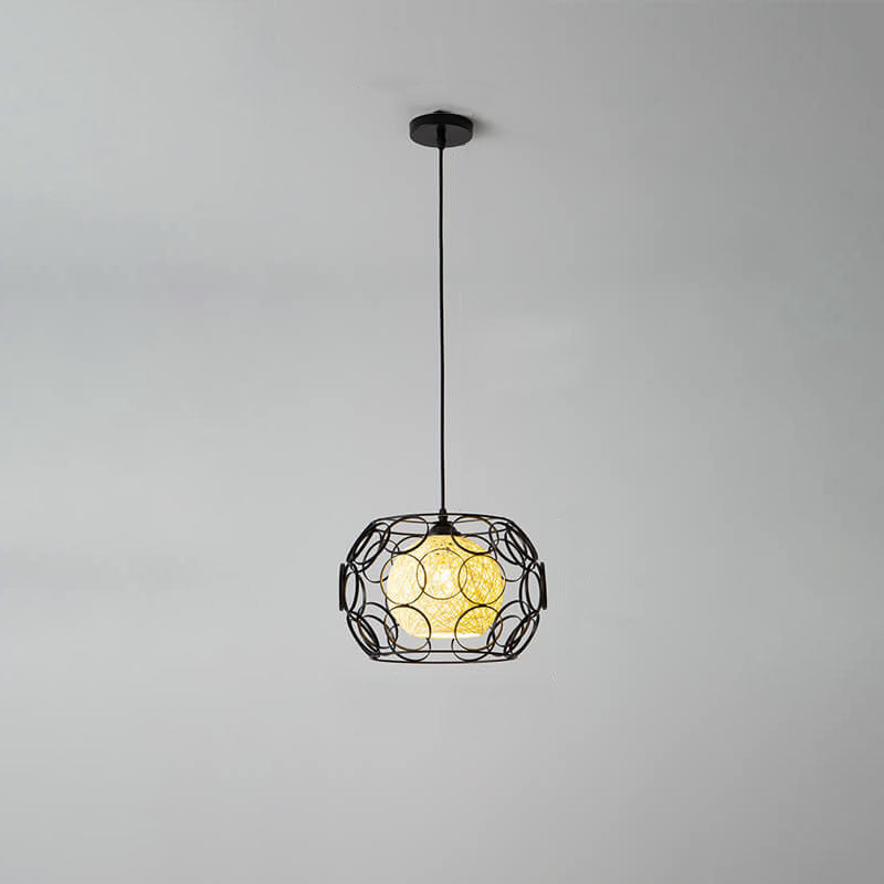 Frendorf | HempGlow Kreative Pendelleuchte aus Hanfgeflecht | Modernes Design | Einzigartiger Lichtakzent | Hängeleuchte für Zuhause