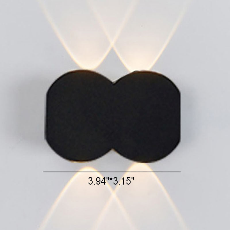 Moderne Outdoor Runde Geometrische Auf- und Ablichtende Wasserdichte LED Wandleuchte
