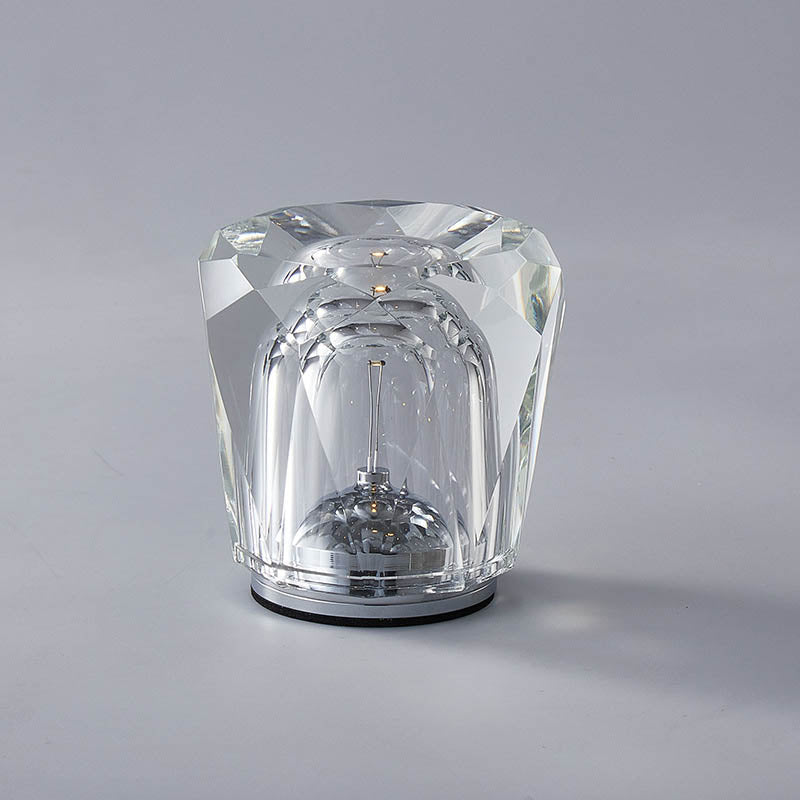 Frendorf | Crystavo Zylindrische Kristall LED Tischlampe | Kreatives Design | Perfekt für Schlafzimmer & Dekoration
