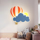 Frendorf | SkyDream LED Wandleuchte | Kreatives Heißluftballon- & Wolkendesign | Für Kinderzimmer | Warmweißes & Weißes Licht