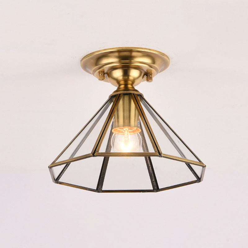 Frendorf | BrassCone Lux LED Deckenleuchte | Europäisches Design | Glas & Messing | Zeitloser Stil