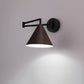 Frendorf | LumoNordic Minimalist Cone Swing Arm LED Wandlampe | Holzmaserung | Flexibler Schwenkarm | Stimmungslicht | Deko für Zuhause