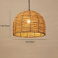 Frendorf | RattanDome Retro Pendelleuchte | Handgewebtes Rattan-Design | 1-Licht | Natürliche Wohnbeleuchtung