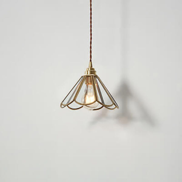 Frendorf | Geometra Vintage Pendelleuchte | Japanisches Design | Kupfer & Glas | Elegante Hängeleuchte