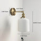 Frendorf | BrassGlow Japanische Retro Wandleuchte | Minimalistisches Design | Zylinder Oval | Messing & Lucite | 1-flammig