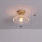 Frendorf | Logra Japanese Minimalist 1-Licht Semi-Flush Mount Deckenleuchte | Holz & Glas | Stimmungslicht | Deko für Zuhause