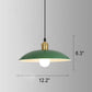 Frendorf | RetroDome Industrielle Vintage Pendelleuchte | Grünes Eisen-Kuppeldesign | Einzellicht | Rustikale Deckenbeleuchtung