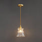 Frendorf | Bellux Glas Pendelleuchte | Modernes Glockenschirmdesign | Messingoptik | 1-flammig | Luxuriöse Beleuchtung