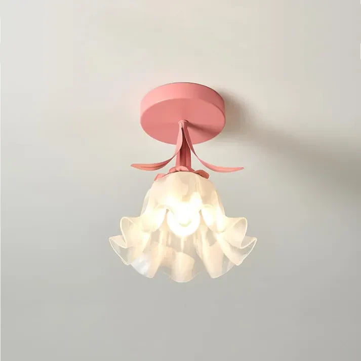 Frendorf | FleurTiffany Französische Tiffany-Deckenleuchte | Blumenmuster | Elegantes Jugendstil-Design für Ihr Zuhause