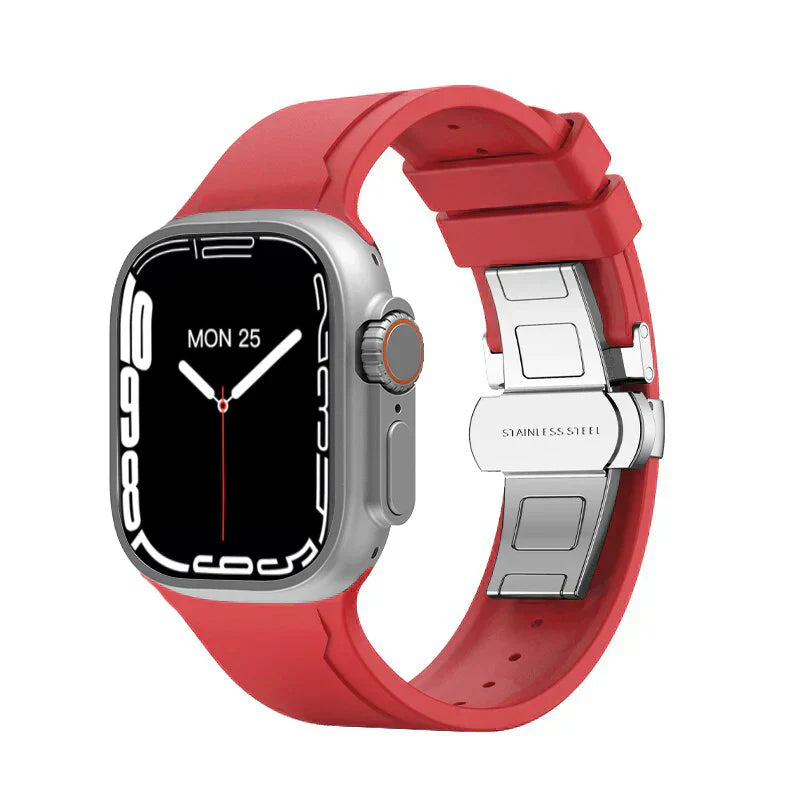 Frendorf | Luksus FKM Schmetterlingsverschlussarmband für Apple Watch