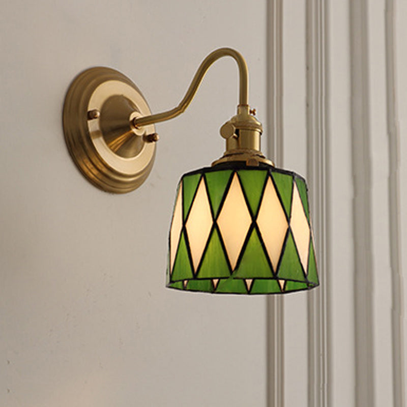 Frendorf | AuroraGlint Tiffany Kupfer Wandleuchte | Klassisches Design | Hochwertiges Glas | Ideal für Wohnzimmer
