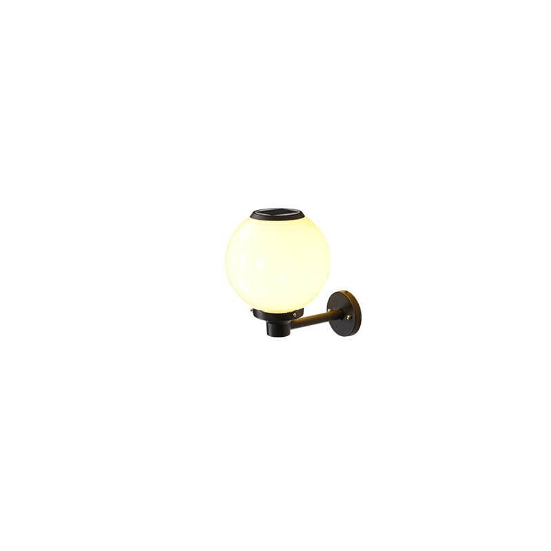 Moderne Outdoor Solar Runde Ball Wasserdichte LED Wandleuchte lampe