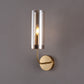 Frendorf | AstraGlas | Glas-Eisen Wandleuchte | 1- oder 2-flammig | Cognac & Hellblau