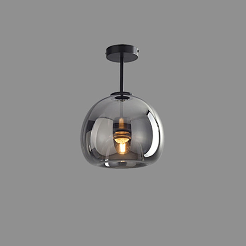 Frendorf | Nordora Luxus Rundglas-Deckenleuchte | Semi-Flush Mount | Modernes Skandinavisches Design