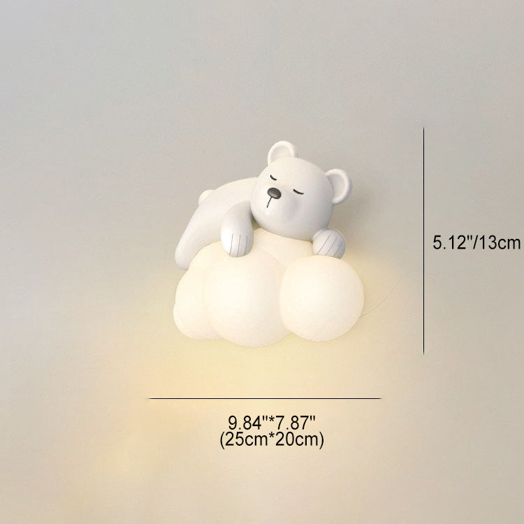 Frendorf | CuddleBright LED Wandleuchte für Kinder | Dimmbare Helligkeit | Bär & Hase Design | Nordic Stil
