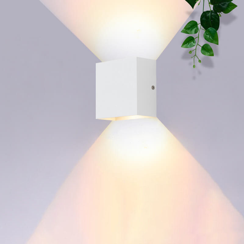 Moderne Minimalistische Quadratische Aluminium LED Wandleuchte