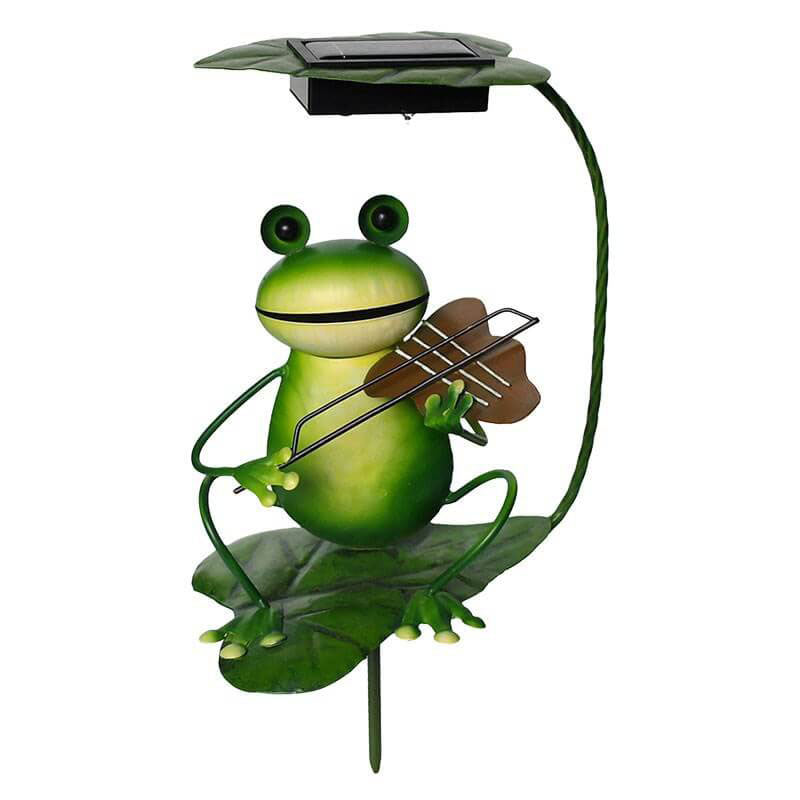 Outdoor Solar Frog Eisen LED Garten Boden Einsetzen Landschaft Licht