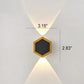 Frendorf | LumoHex Prime | Modernes Outdoor LED Wandlicht | Hexagon Schwarz-Gold Kombination