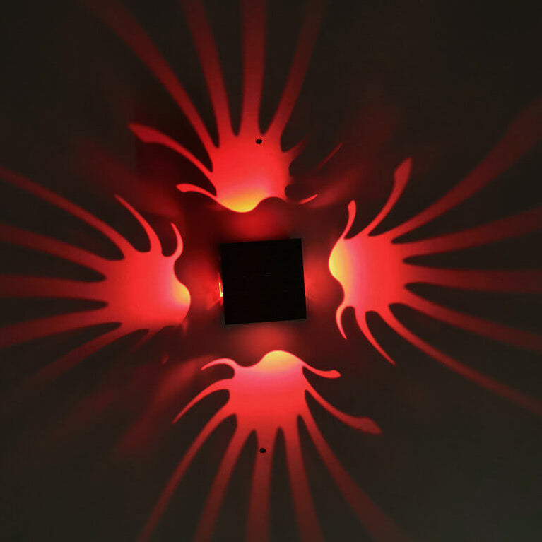 Kreative quadratische Aluminium Phoenix Tail LED dekorative Wand sconse Lampe