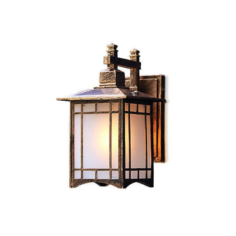 Frendorf | Pavilor Solar Wandlampe | Wasserdicht | Aluminium | Chinesischer Pavillon Stil