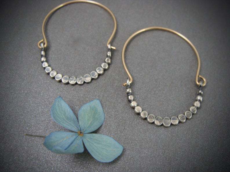 Frendorf | Boho kubische silberne Ohrringe