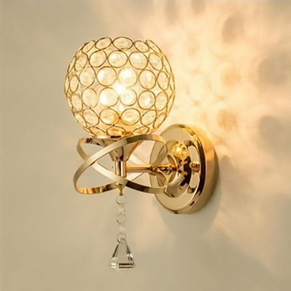 Zeitgenössische kreative Kristallkugel 1- Licht Wandlampe für das Wohnzimmer