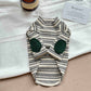 Chic Vintage Streifen Dehnbare Warme Hund Strickpullover