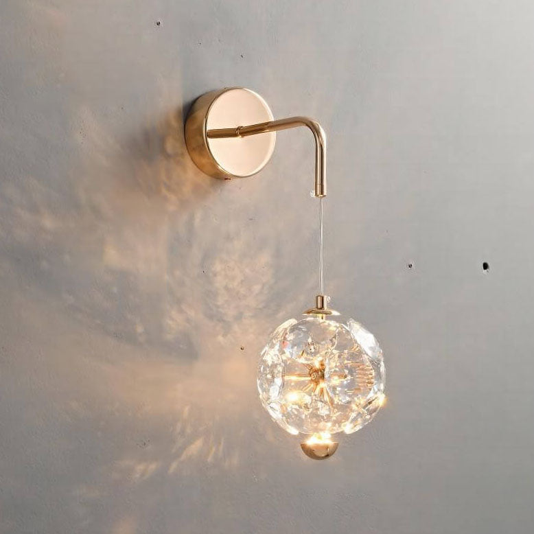 Frendorf | Crystalyn Wandleuchte | Moderner Luxus | Kristall-LED-Design | Dimmbares Licht für Schlafzimmer