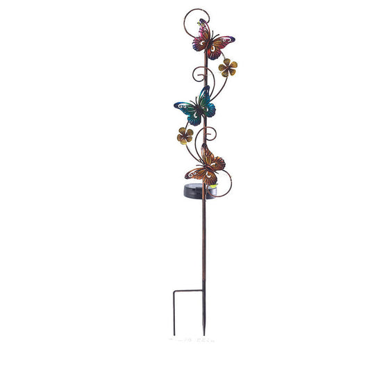 Frendorf | GardenGlow Solar Gartenleuchte | Metall-Design | Schmetterling, Libelle, Kolibri | Landschaftsbeleuchtung