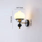 Frendorf | GeoLuxe Französische Geometrische Wandlampe | Eisen & Glas | 1-Licht Design für Wohnzimmer
