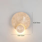 Frendorf | Travura Japanische Travertin-Wandleuchte | Runde LED-Lampe | Warmes Licht für Schlafzimmer | Stilvolles Design