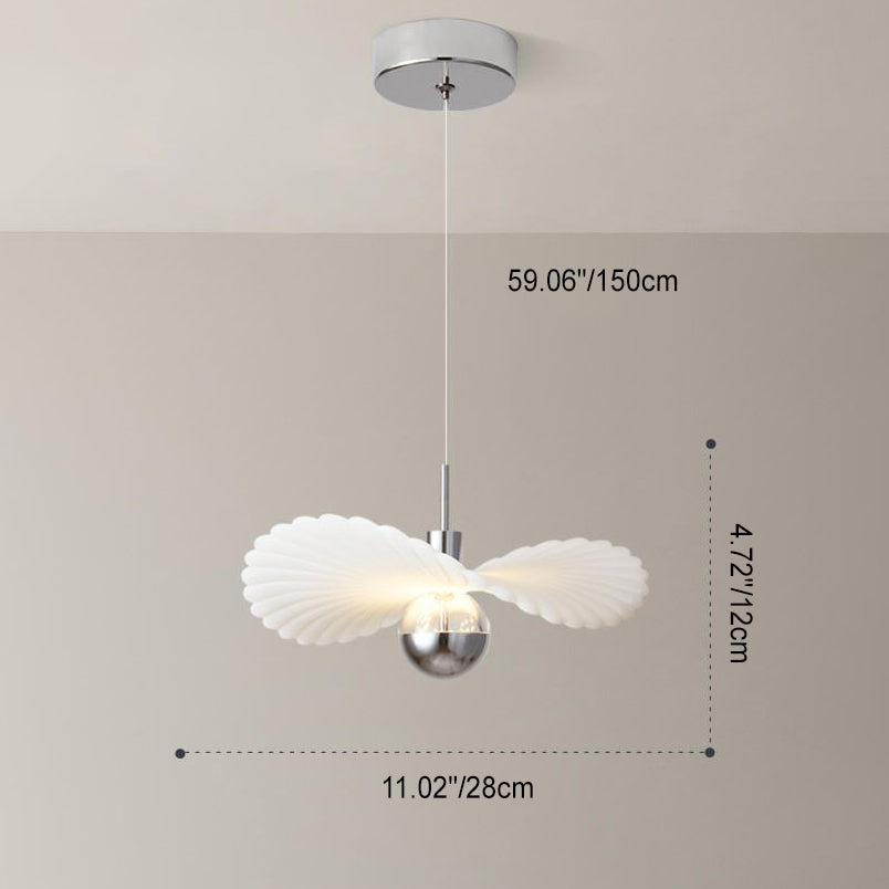 Frendorf | LotusGlow LED Pendelleuchte im Art-Deco-Stil | Gefalteter Harz-Lampenschirm | Elegantes Design für Wohnzimmer