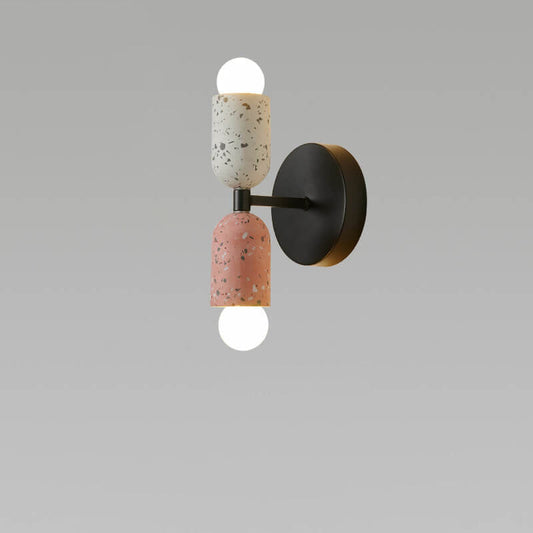 Frendorf | Zenolux Japanisches Wabi-Sabi Design Wandleuchte | Eisen & Zement | 2-Licht Lampe | Perfekt für moderne Innenräume
